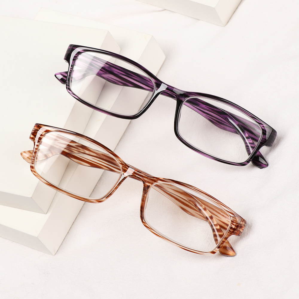 Mắt Kính Đọc Sách Thời Trang Unisex Siêu Nhẹ Màu Tím/Hồng/Nâu