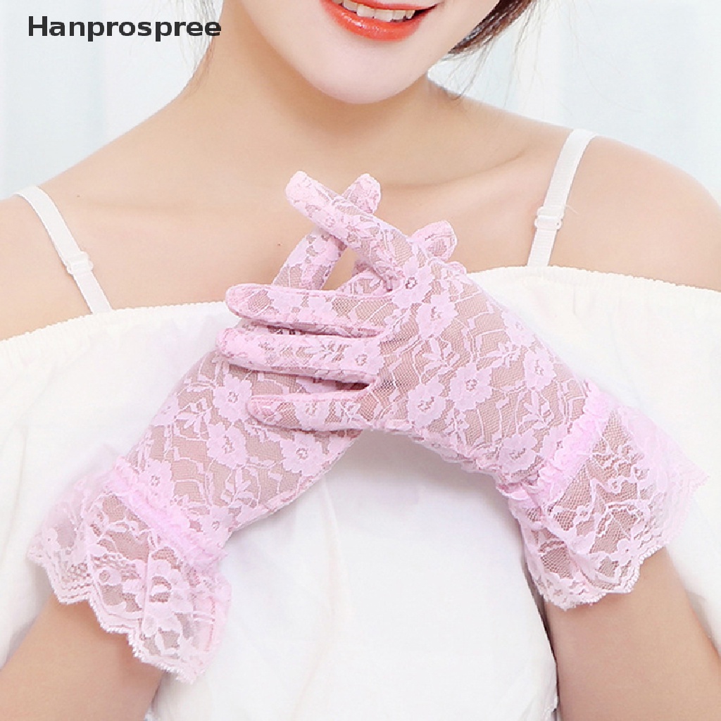 Găng Tay Chống Nắng Siêu Mỏng Phối Ren Thoáng Khí Cho Cô Dâu