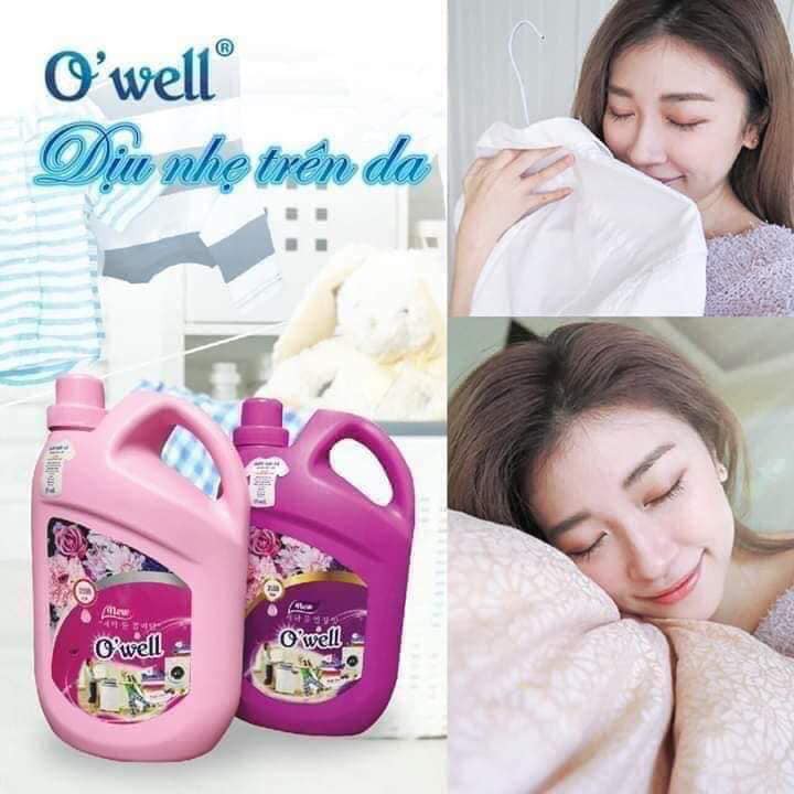 Thùng 4 chai nước giặt Owell mỗi chai 3.5 lít cực thơm.