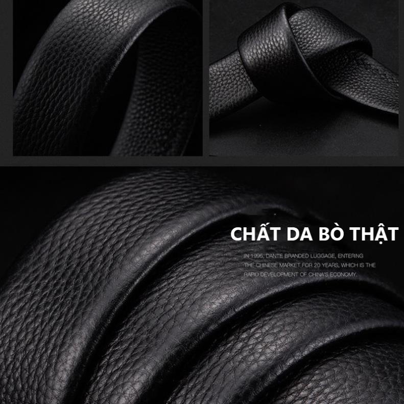Thắt lưng nam da bò thật cao cấp DANTE Dây nịt nam da bò Fullbox IPRO TL123 ⚡