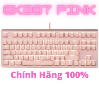 SIÊU HOT - Bàn Phím Cơ màu Hồng cho Game thủ Nữ EDRA EK387 DREAM PINK hồng nam tính - EDRAshop