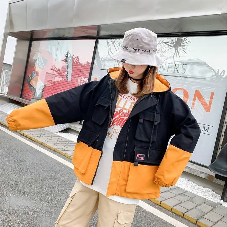 Áo khoác kaki phối 2 màu túi | BigBuy360 - bigbuy360.vn