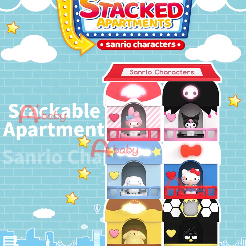 Sanrio Đồ Chơi Xếp Chồng Lên Nhau (Hello Kitty / My Melody / Cinnamoroll / Kuromi / Pom Pom Purin / Keroppi)