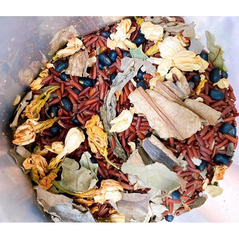 [NHÀ LÀM] 1kg Trà gạo lứt đậu đen đậu đỏ hoa nhài lá sen khô