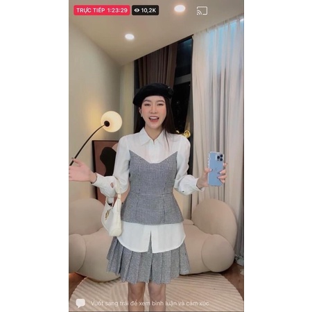 🌺 Set áo sơmi/ chân váy Loan Lâm🌺