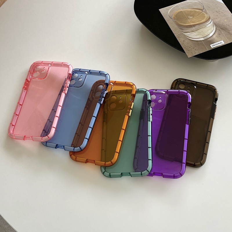 Ốp Điện Thoại Dẻo Trong Suốt Có Túi Khí Bảo Vệ Camera Cho iPhone 14 13 12 11 Pro MAX X XR XS MAX