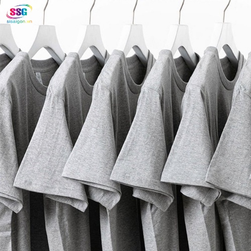 Áo Thun Màu xám Trơn SISAIGON, áo thun cotton Nam Nữ Vải Dày Mịn Giá Rẻ Đủ Size Cho Mọi Lứa Tuổi