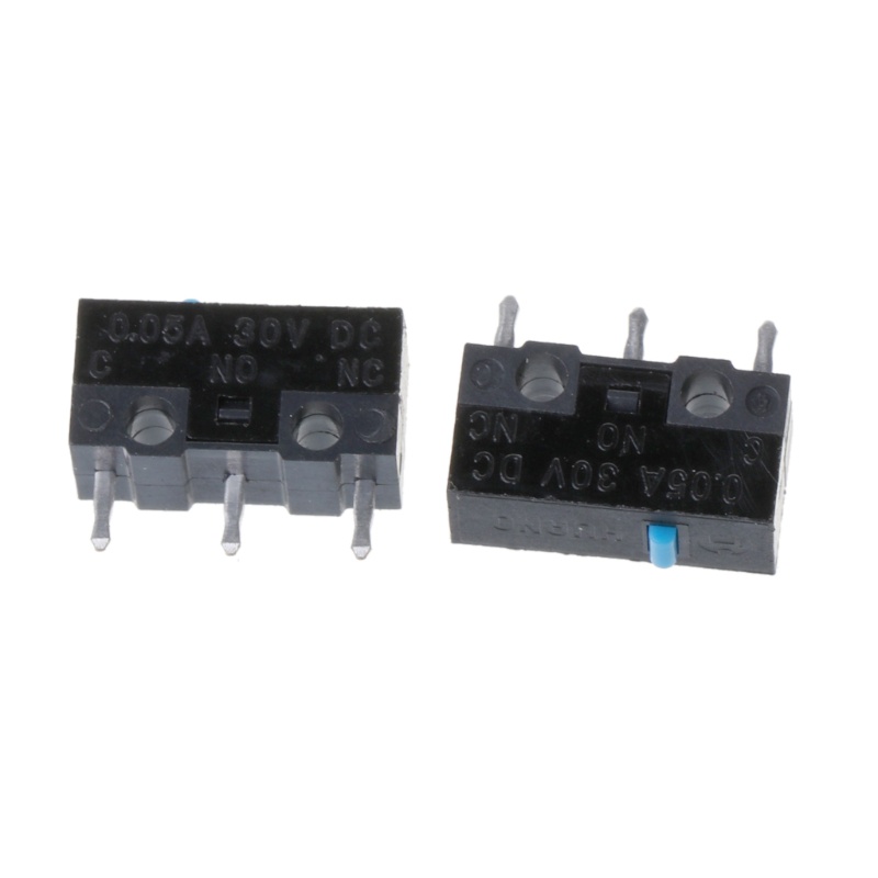 Set 5 Công Tắc Microswitch Microswitch Màu Trắng / Xanh Dương / Vàng / Hồng Chất Liệu Hợp Kim Bạc 10 Triệu Tiếp Xúc