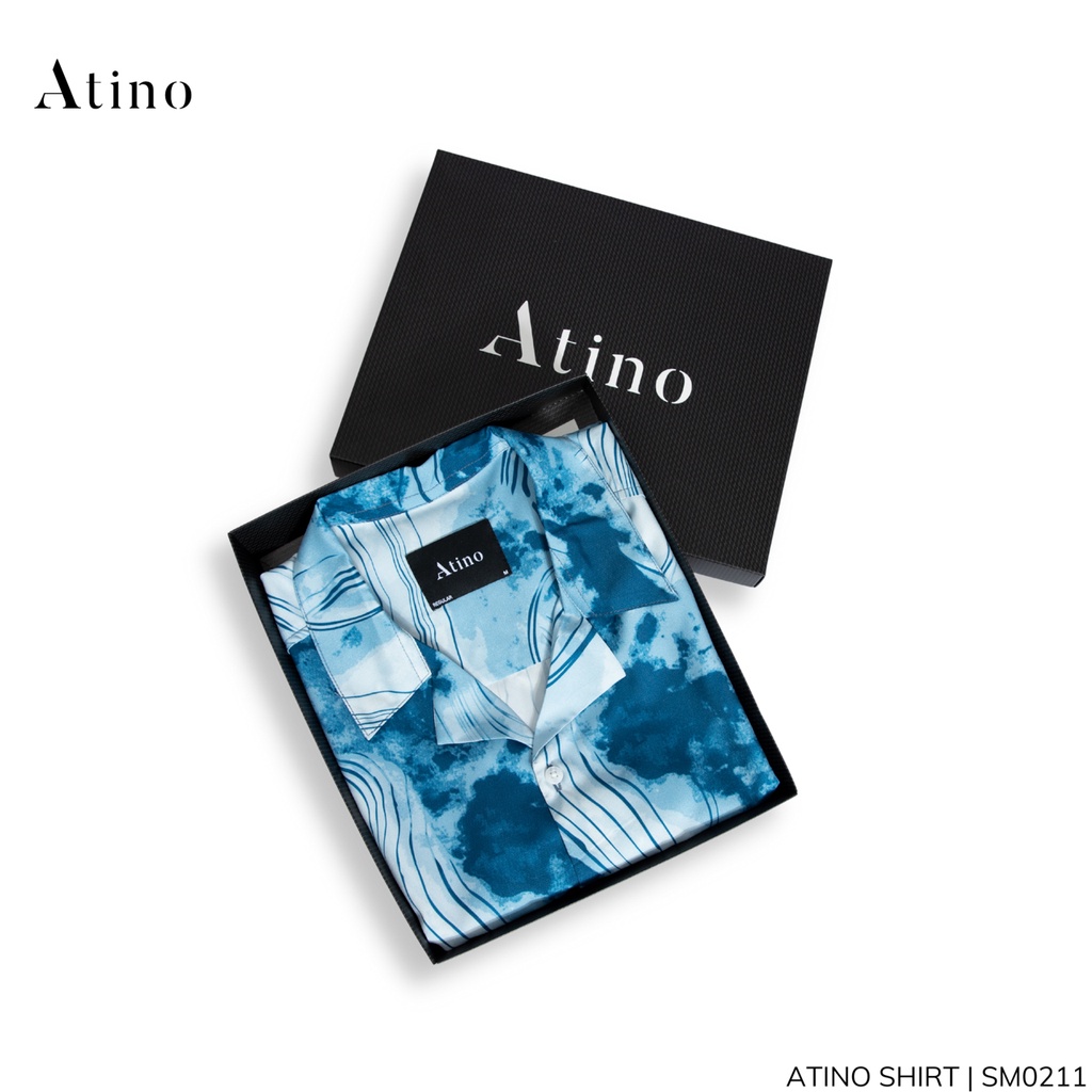 Áo sơ mi cộc tay nam WAVE ATINO vải lụa form regular SM0211 | BigBuy360 - bigbuy360.vn