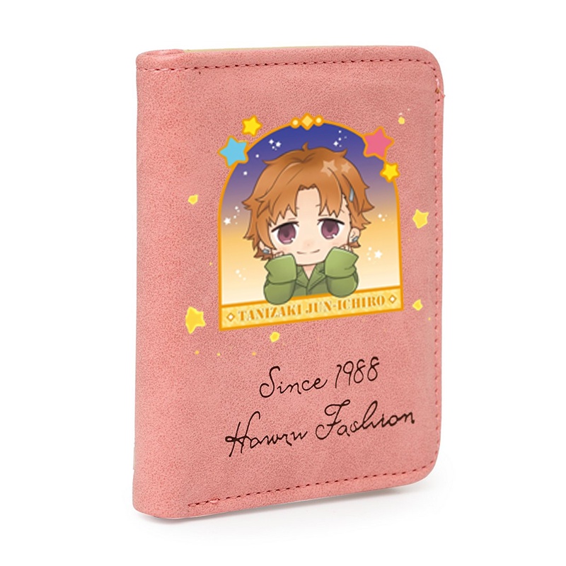 Ví ngắn cầm tay hồng anime chibi BUNGOU STRAY DOGS đựng vật dụng nhỏ xinh xắn tiện lợi