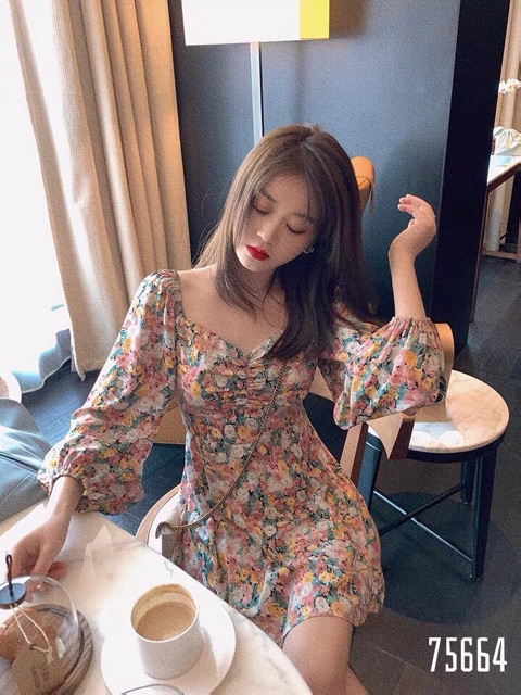 Đầm hoa tiểu thư 01