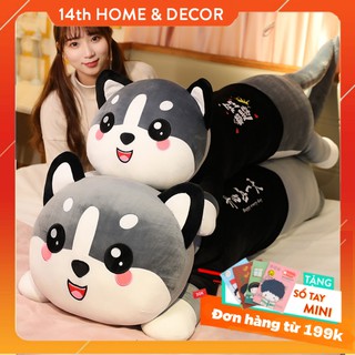 GẤU BÔNG MÈO HUSKY nhồi bông siêu to khổng lồ - Gối ôm thú nhồi bông nhung mềm