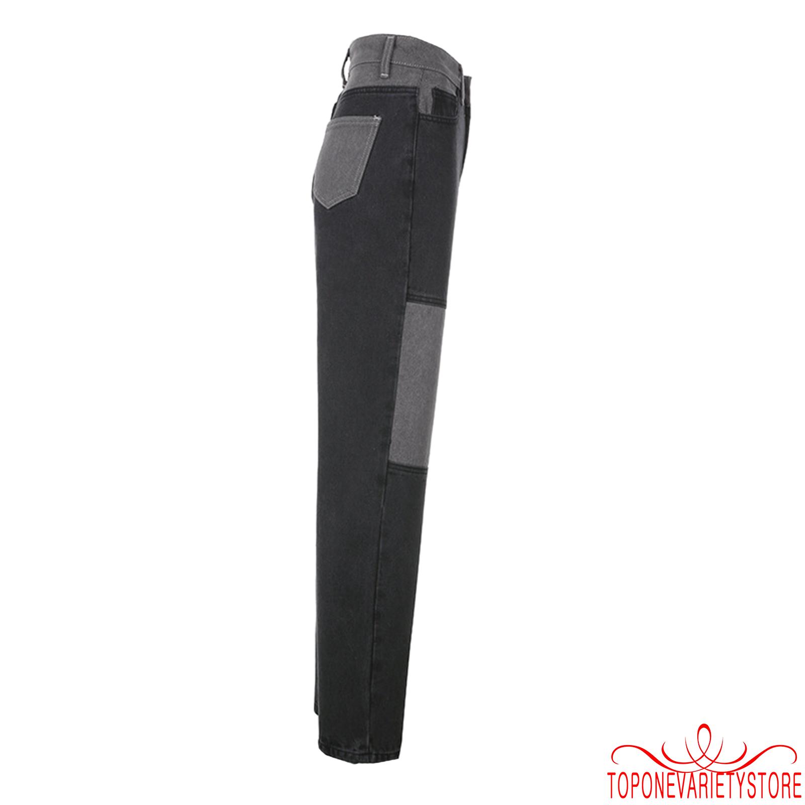 Quần Jeans Dài Lưng Cao Phối Màu Thời Trang Cho Nữ | BigBuy360 - bigbuy360.vn