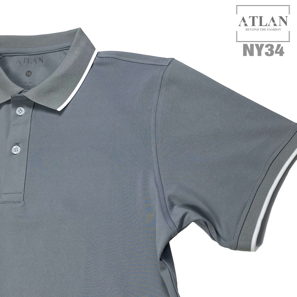 Áo Polo Nam 💖 𝘍𝘳𝘦𝘦𝘴𝘩𝘪𝘱 💖 Áo Polo Xám Lợt Sọc Trắng Vải Cotton Co Giãn 4 Chiều  - NY34 | BigBuy360 - bigbuy360.vn