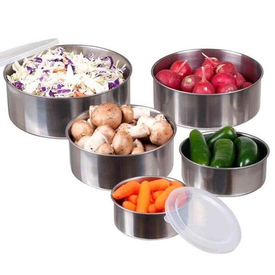 Bộ 5 bát inox đựng thức ăn