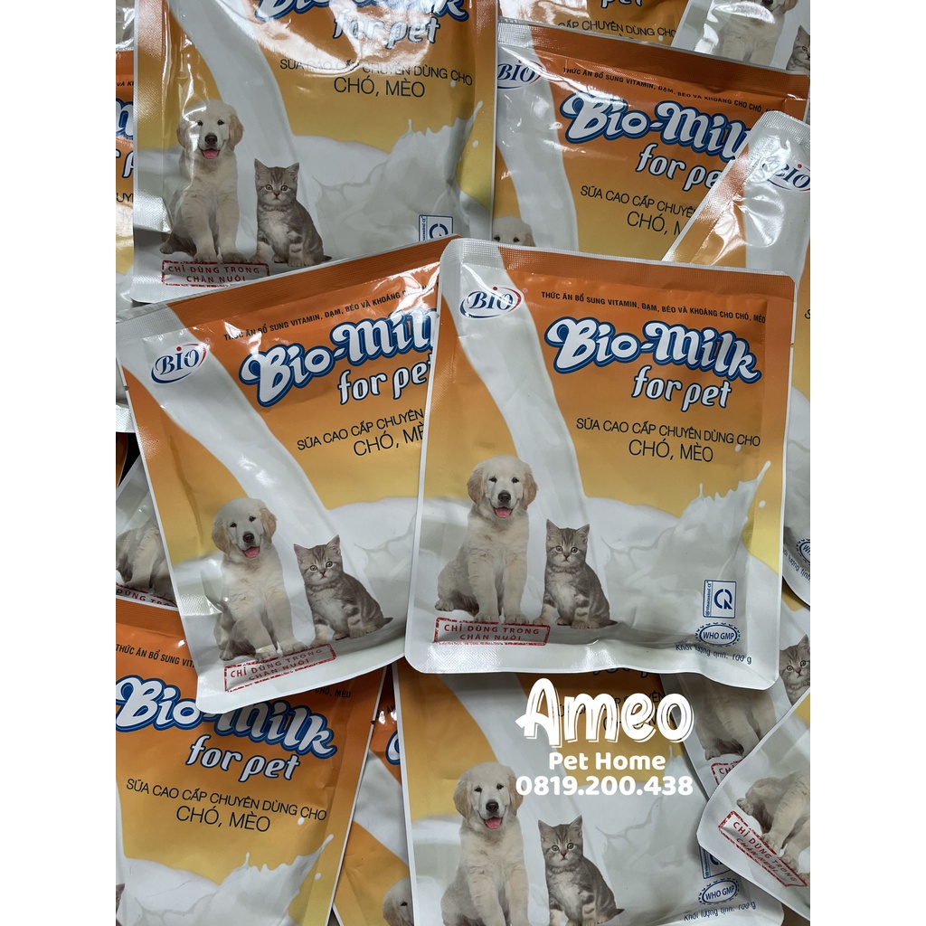 Sữa cho mèo Bio Milk | Sữa bột dinh dưỡng dùng được cho chó mèo con