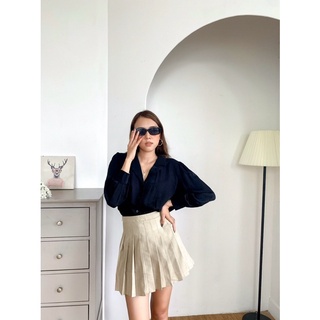 SISTERSISTER - Áo sơ mi lụa cổ lanton Jade