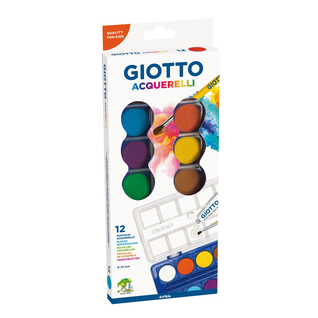 Gramedia Cirebon - Bánh Kem GIOTTO Màu Nước 12 Màu 535200