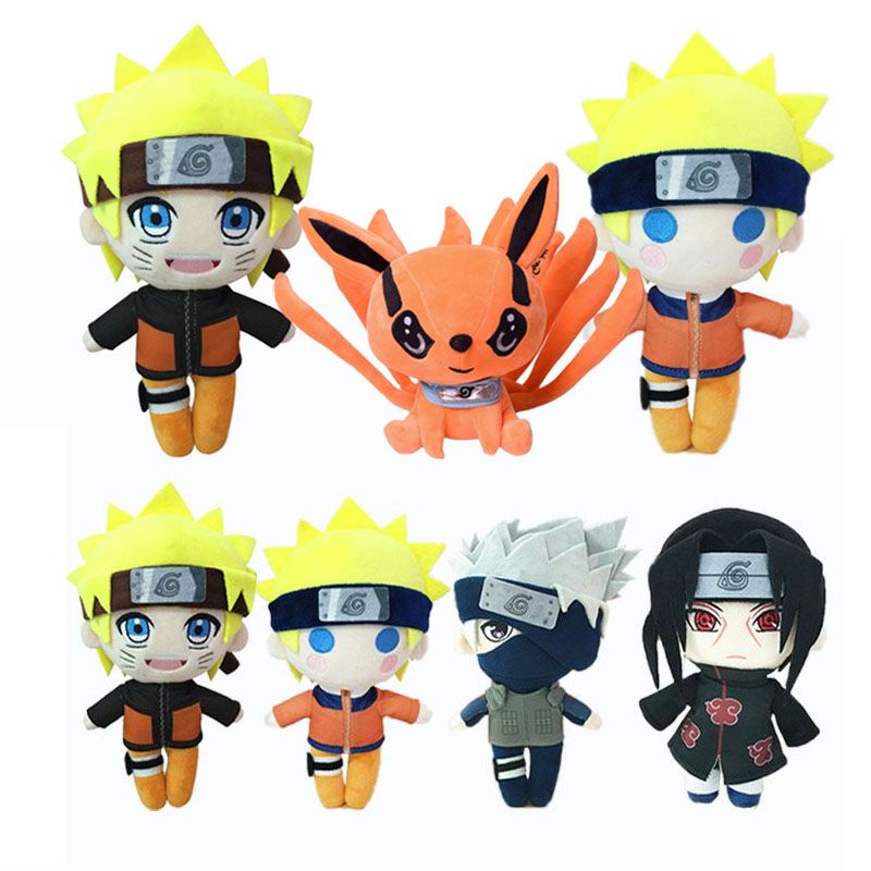 Búp bê nhồi bông hình nhân vật anime Naruto Uzumaki Hatake Kakashi Uchiha Itachi