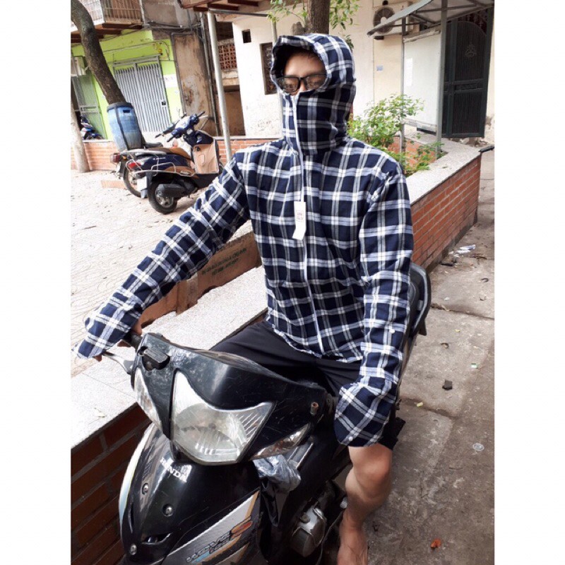 Áo Chống Nắng Nam ⚡️FREESHIP⚡️Áo Chống Nắng 1 lớp Kẻ Caro - Chất Liệu Kaki Mềm - Thoáng Khí | BigBuy360 - bigbuy360.vn