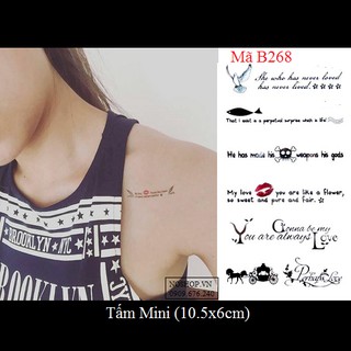 Hình xăm dán chữ B268