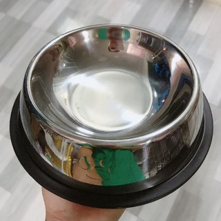 Bát ăn inox trơn cho thú cưng