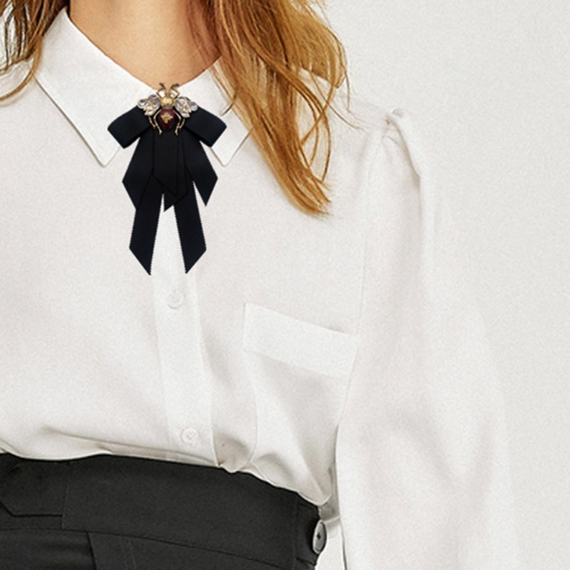 Ghim Cài Áo Hình Nơ / Ong Lớn Bằng Pha Lê Thời Trang Cho Nữ