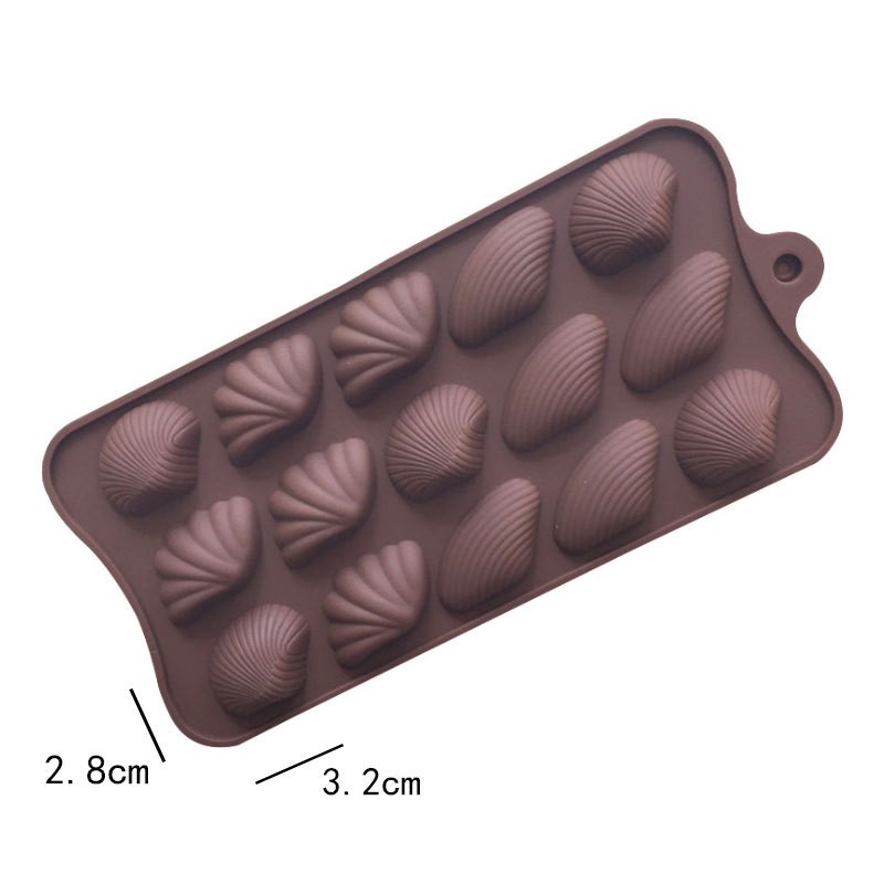 SG - Khuôn silicon hình vỏ nghêu sò làm thạch rau câu socola pudding