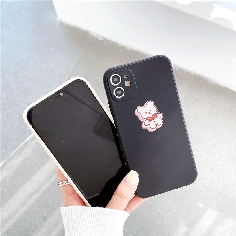 Ốp lưng iphone Cupcake Bear cạnh vuông in hình viền 6/6plus/6s/6splus/7/7plus/8/8plus/x/xs/11/12/pro/max/plus/promax