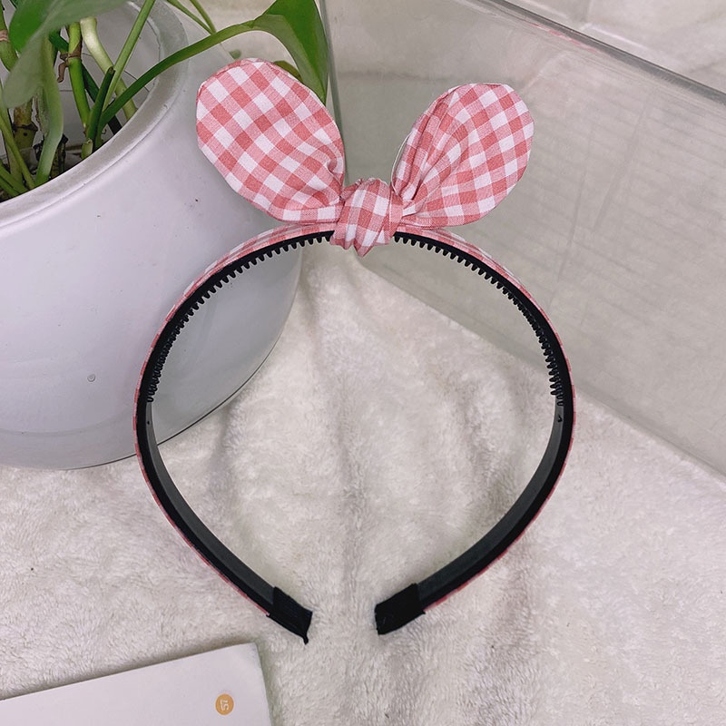 Băng Đô Nơ Tai Thỏ Bằng Vải Phong Cách Hàn Quốc Dễ Thương Dành Cho Mẹ Và Bé Gái