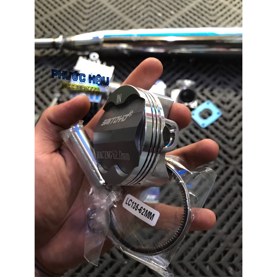 PISTON 62MM SIMITOYO ANOT  MẮT LỚN ĐẦU CAO DÀNH CHO EXCITER - HAURACING