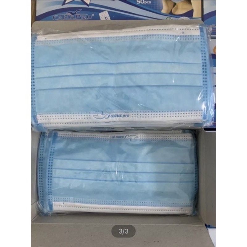 khẩu trang y tế cô gái famapro Nam anh 4 lớp kháng khuẩn bịch 10 cái hộp 50 cái .