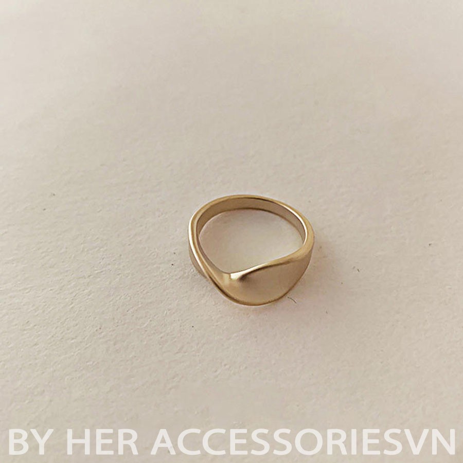 Nhẫn nữ gợn sóng phong cách Vintage, mạ bạc 925 sáng đẹp | HER.ACC | N7
