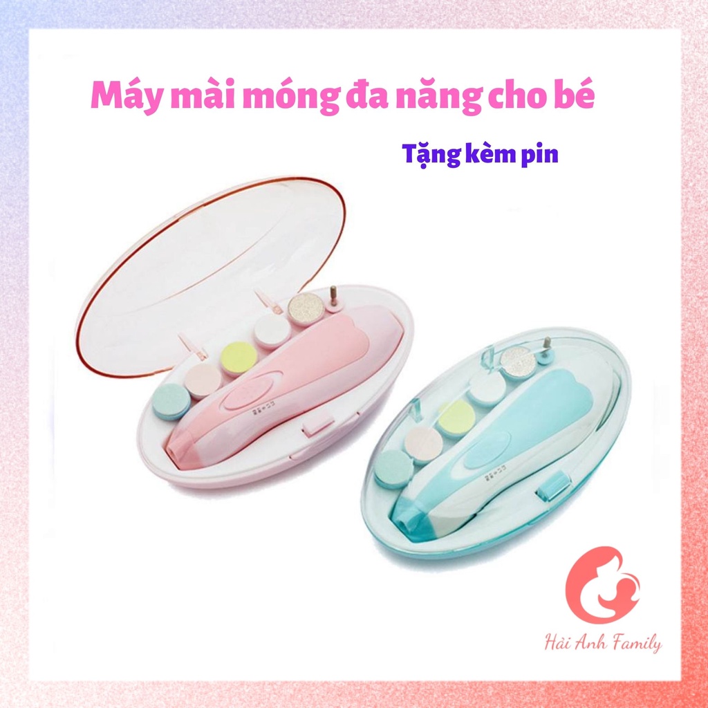 Máy mài móng, cắt móng tay điện đa năng cho bé [Tặng kèm 2 pin AA, bảo hành 6 tháng]