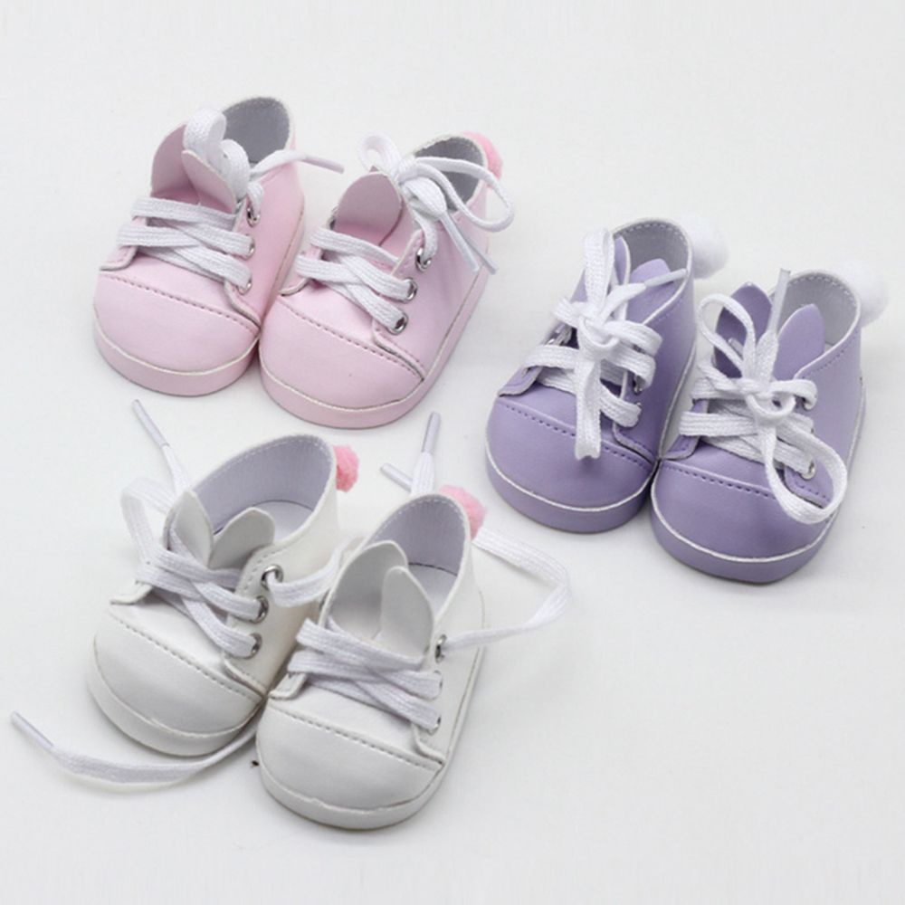 1 Đôi Giày Da Mini Họa Tiết Hoạt Hình Nhiều Màu Cho Búp Bê