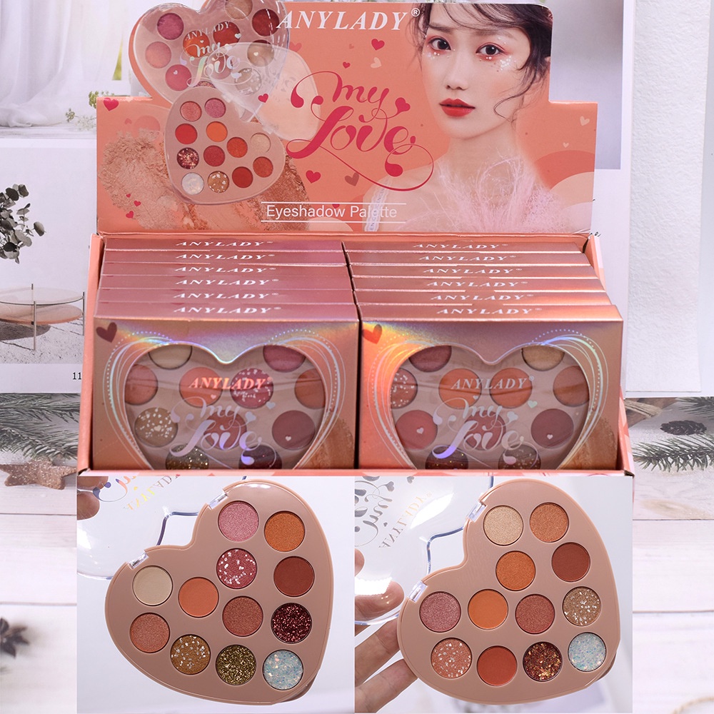 KISS BEAUTY 2021 Bảng phấn mắt 12 màu mới thiết kế họa tiết bò chống thấm nước và mồ hôi