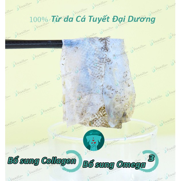 [DAI NGON]Snack Da Cá Tuyết Đại Dương JFamille, 100% Từ Cá Tươi Chế Biến Trực Tiếp. Bổ Sung Collagen &amp; Omega3. JF107