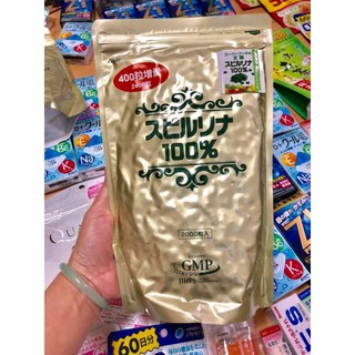 TÚI ĐỰNG (Date 6/2024) Tảo xoắn DẠNG TÚI 2400 VIÊN Spirulina Nhật.