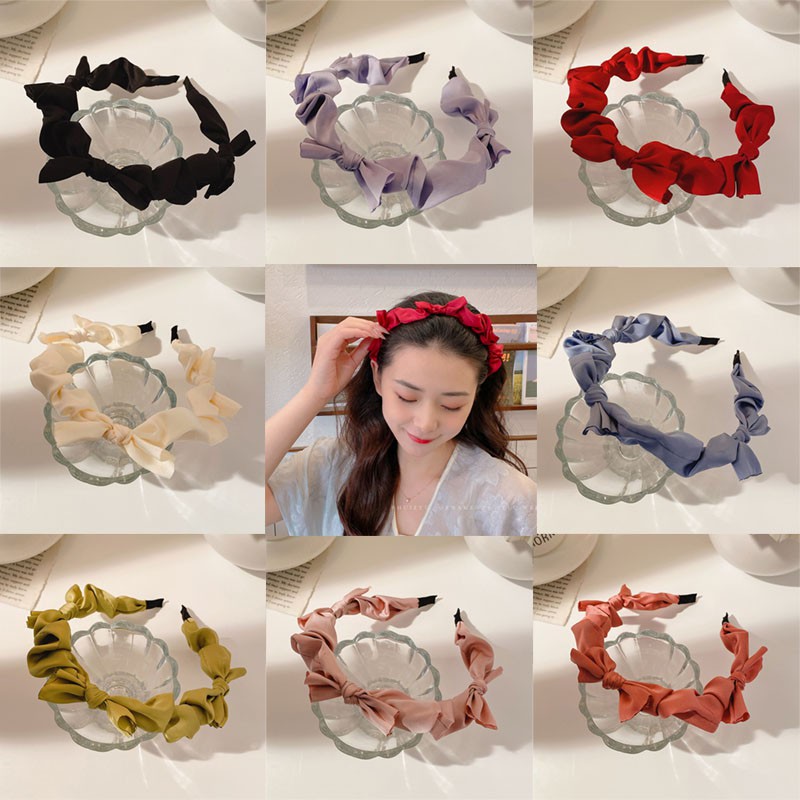 Băng Đô Cài Tóc Đính Nơ Kiểu Công Chúa Dễ Thương