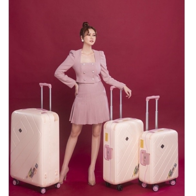 [Bền vĩnh cửu] Vali kéo du lịch thời trang  BUBULE khoá sập có size đại size đại 20/24/28