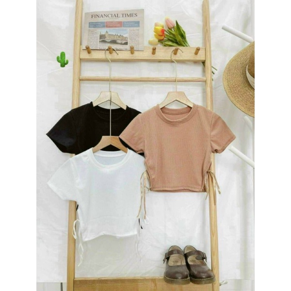 ÁO CROPTOP ĐAN DÂY 2 BÊN XINH LẮM g7t