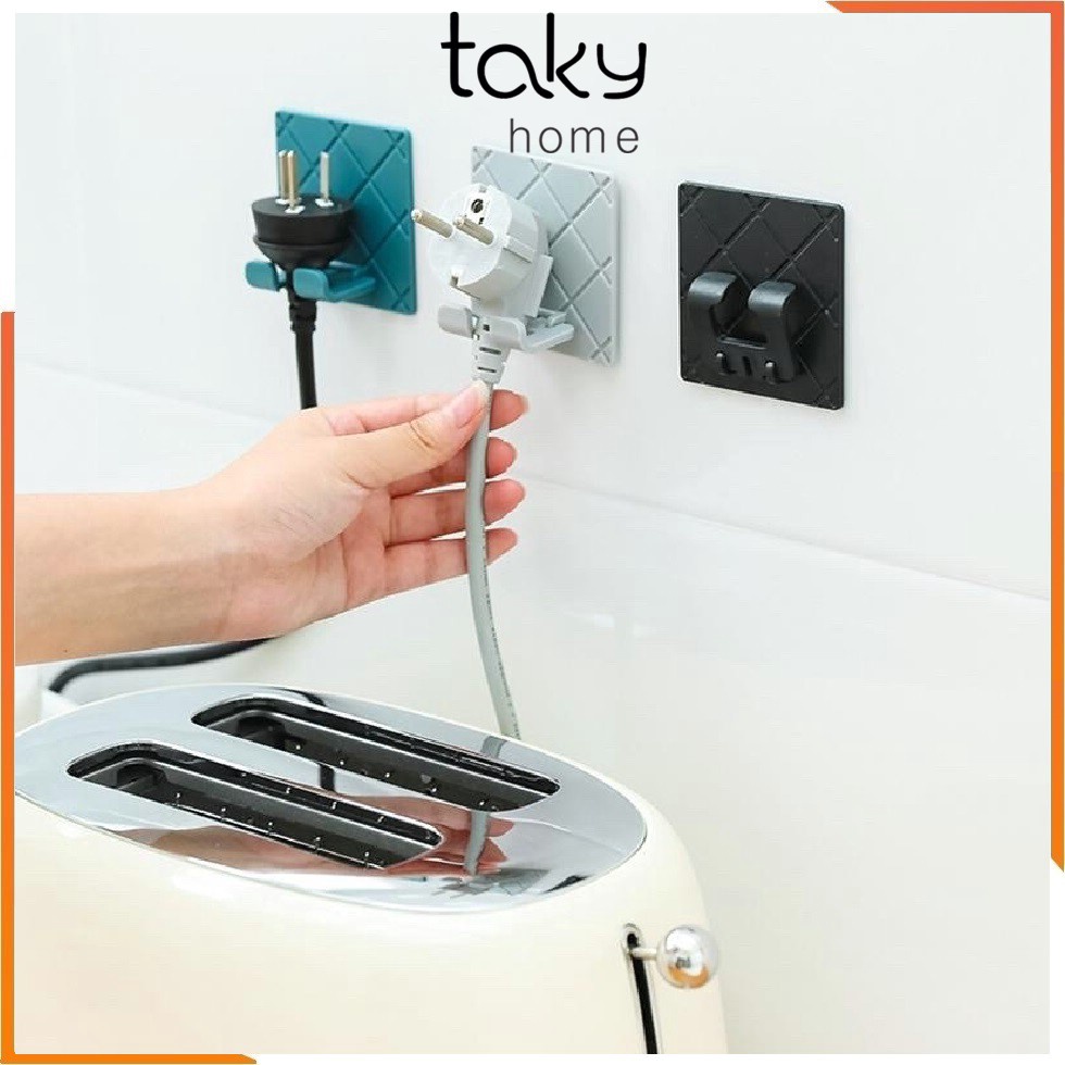 Móc Đa Năng Dán Tường Gài Phích Điện Và Treo Đồ, Móc Treo Đồ Dùng Nhà Bếp, Tiện Dụng Cho Gia Đình. TakyHome 2236