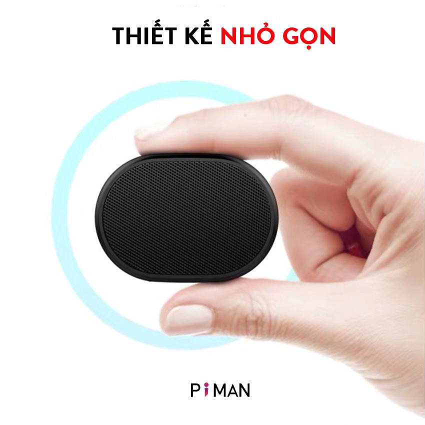 Loa Bluetooth Mini Piman Không Dây Xách Tay Nghe Nhạc Hay Âm Thanh Chất Lượng Tốt Bass Sâu Hỗ Trợ Cắm Thẻ Nhớ Usb P117