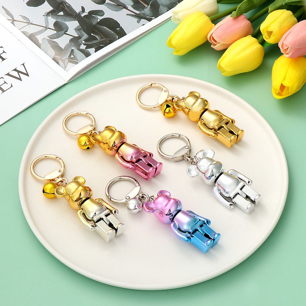 Móc Khóa Nhựa Hình Chú Gấu Hoạt Hình Dễ Thương DIY