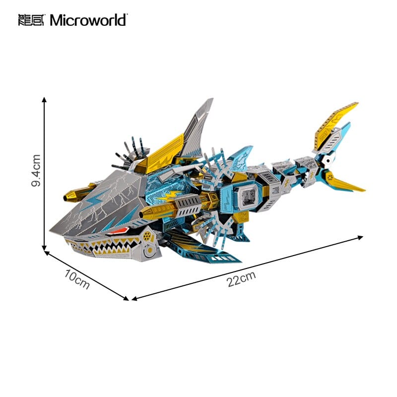 Mô Hình Kim Loại Lắp Ráp 3D Microworld Cá Mập Hổ The Deep Sea Tiger Shark
