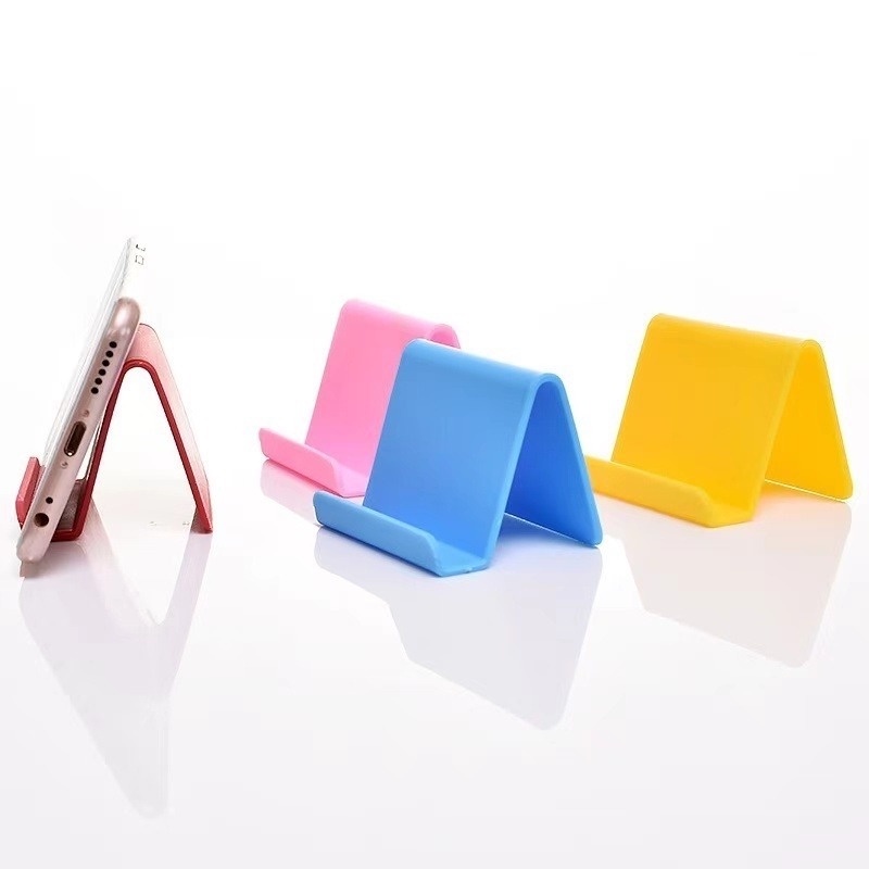 Giá Đỡ Điện Thoại/Máy Tính Bảng Bằng Nhựa Màu Kẹo Để Bàn Nhỏ Gọn Thông Dụng
