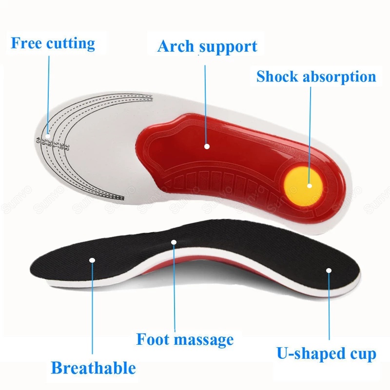 Đệm Gel Lót Giày Hỗ Trợ Chỉnh Hình Vòm Chân 3D Cao Cấp Cho Nam Nữ