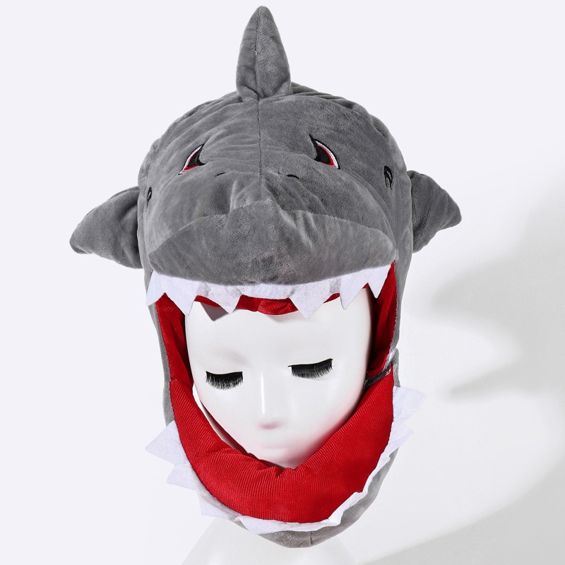 Oneri Mũ Trùm Đầu Hình Cá Mập Màu Xám Mới Lạ Chống Gió Dành Cho Chụp Hình Đường Phố