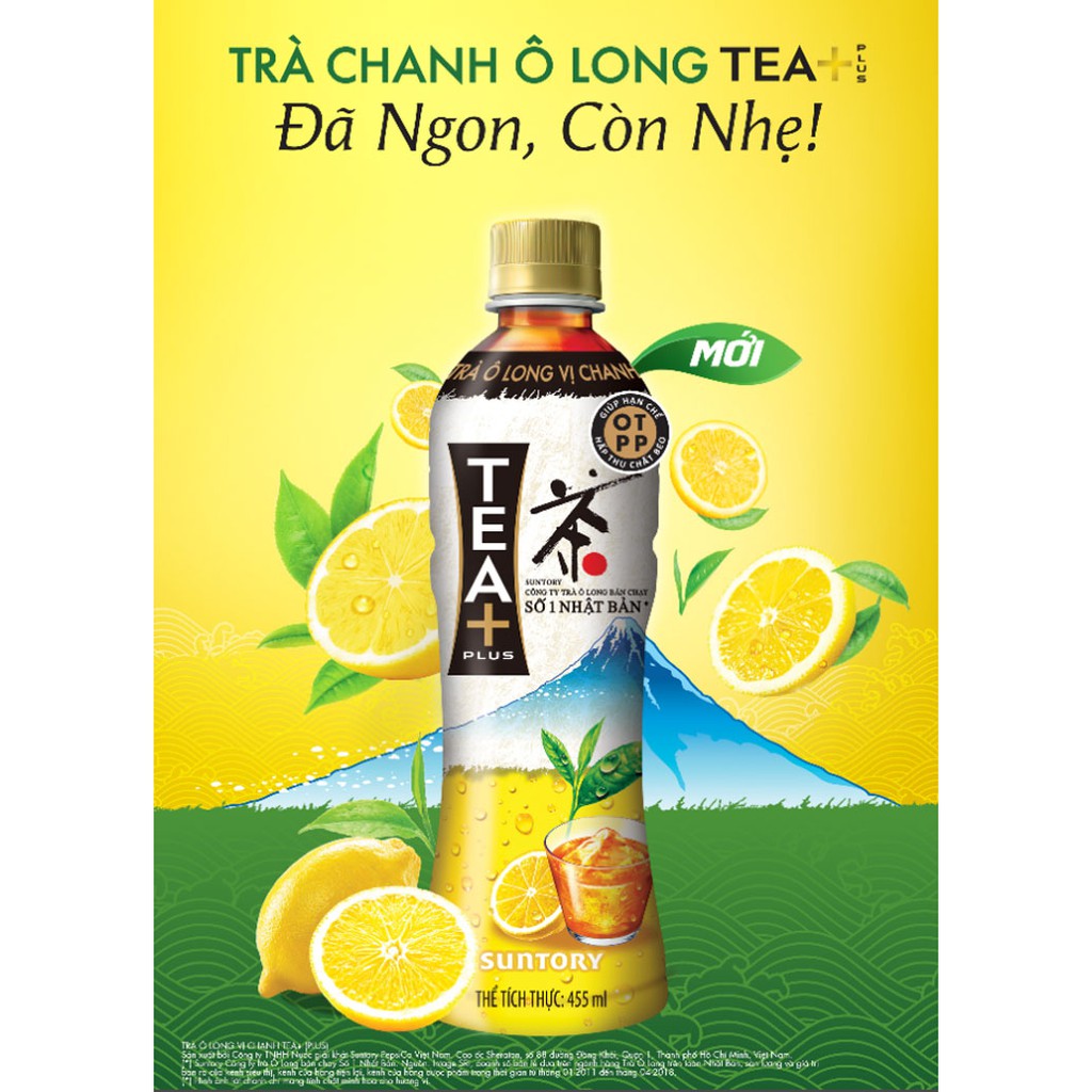 [Mã 229FMCGSALE giảm 8% đơn 500K] Lốc 6 chai Trà ô long tea+plus 455ml và 350ml