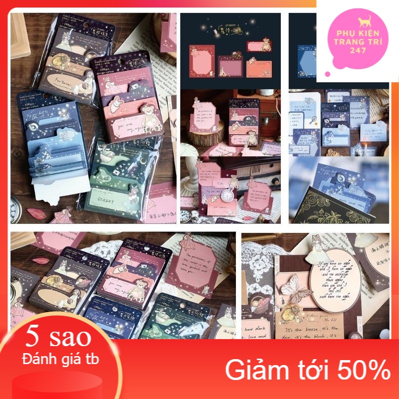 Giấy ghi chú đẹp, xinh xắn, chủ đề ngân hà mộng mơ - Phụ Kiện Trang Trí 247